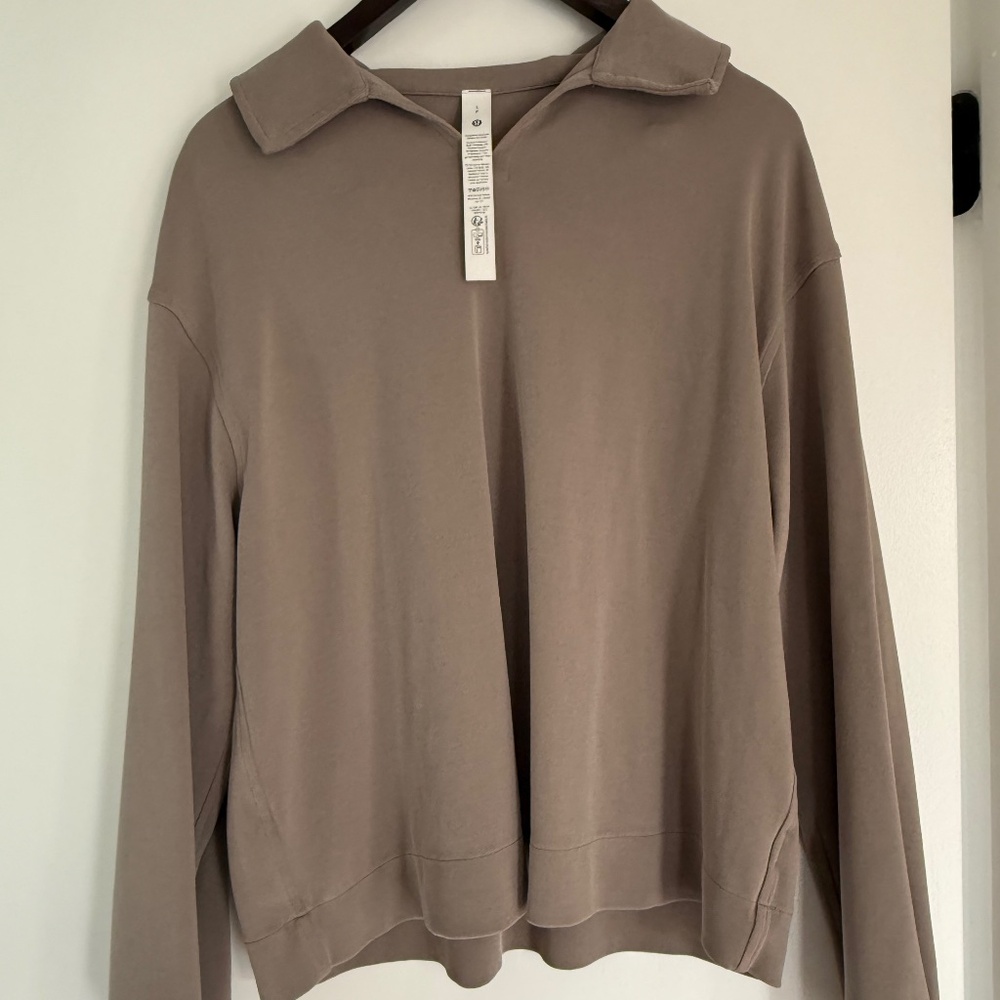 Lululemon Softstreme Pique Oversized Long-Sleeve Polo Shirt - Picture 4 of 5